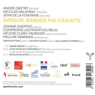 Amour, bannis ma crainte..